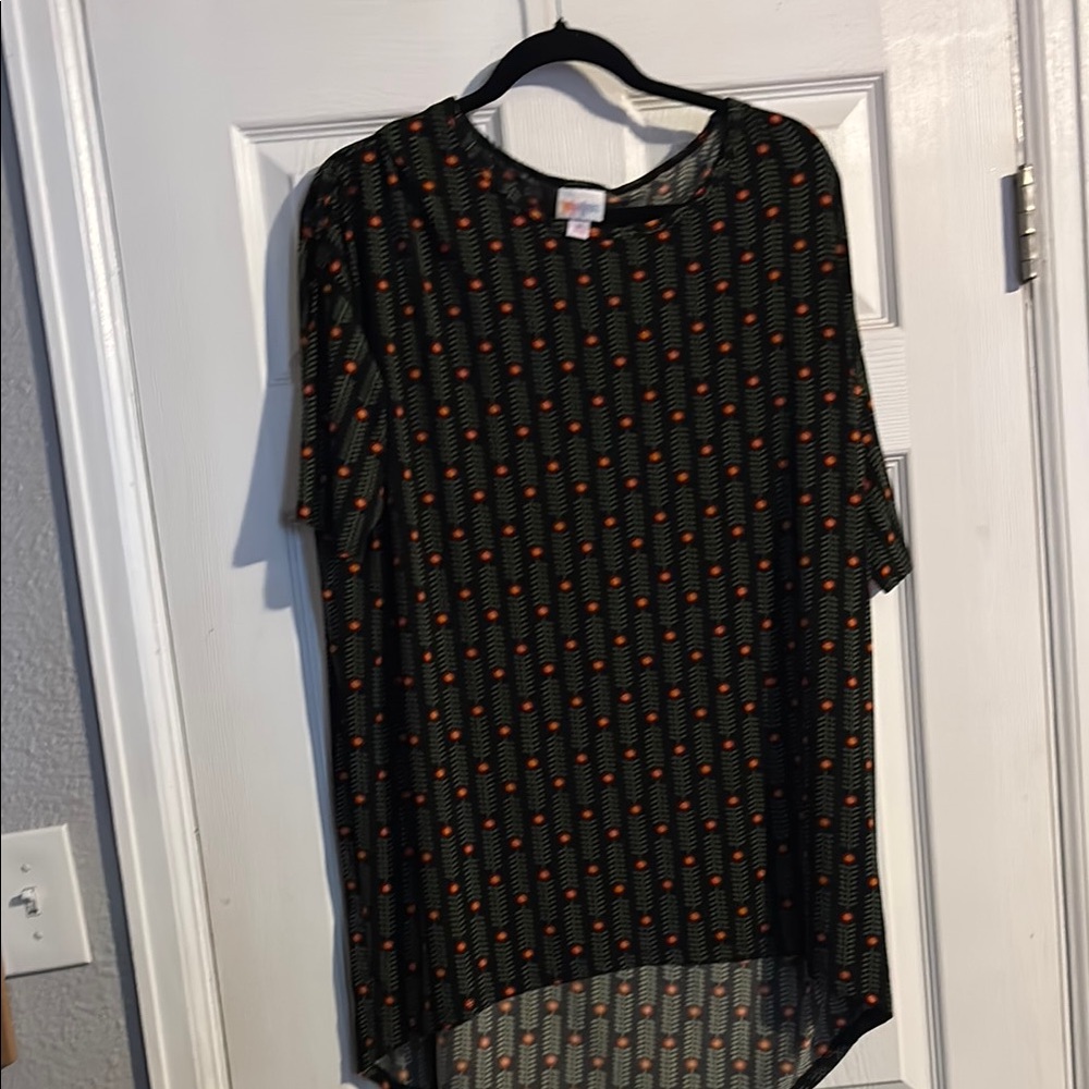 Stylish Black and Orange Women's Top
